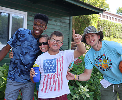  camp participants and staff posing